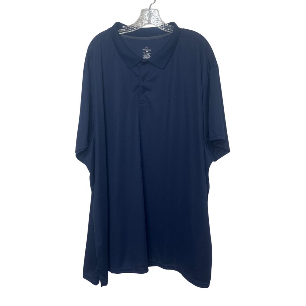 Real Essentials Golf Polo Shirt Mens 5X Blue Big & Tall